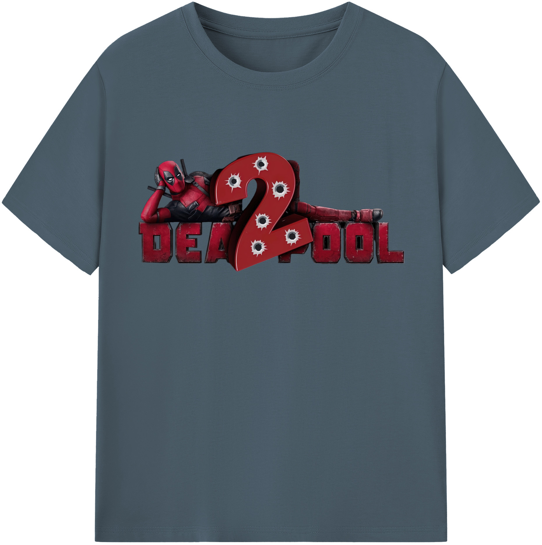 （画像用） Deadpool デッドプール 綿100％半袖Tシャツ（フロントプリント）